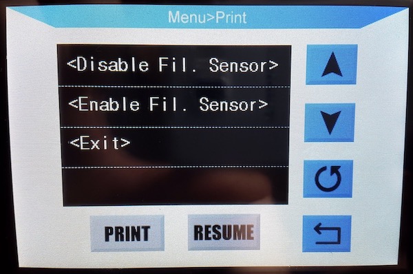 Enable or Disable Filament Runout Sensor