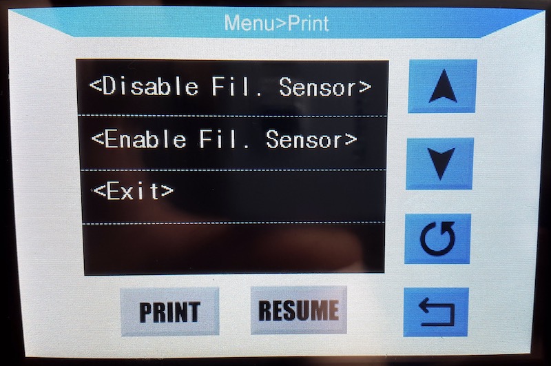 Enable or Disable Filament Runout Sensor
